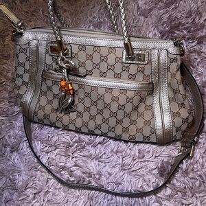 Vintage Gucci Bella Bamboo Ribbon Tassel tote bag
